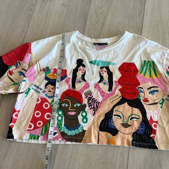 Zara Women in Art special edition top featuring art by Miranda makaroff size M - Picture 2 of 6